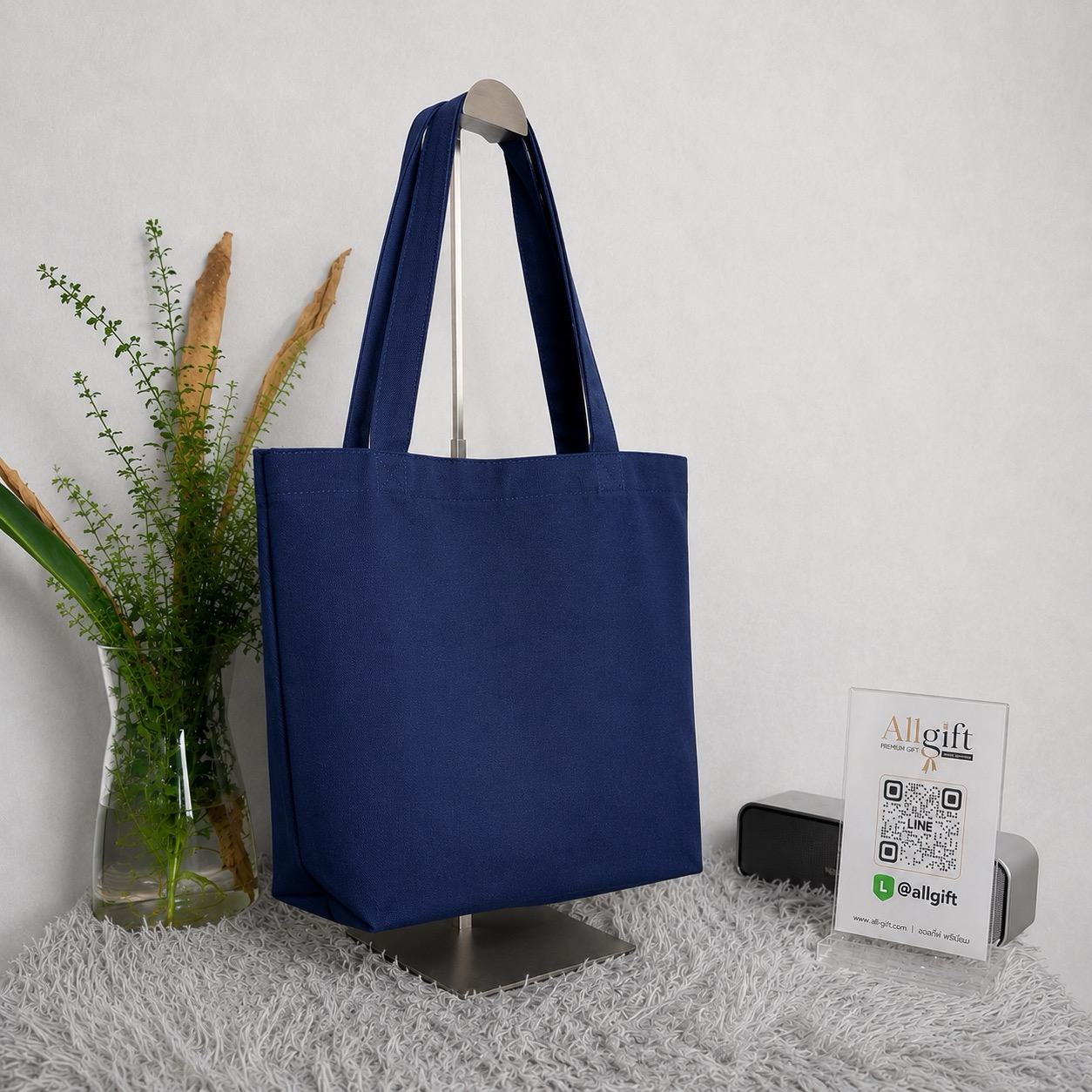 กระเป๋าผ้าแคนวาส Tote รับผลิต OEM พร้อมงานสกรีนโลโก้คุณภาพสูง