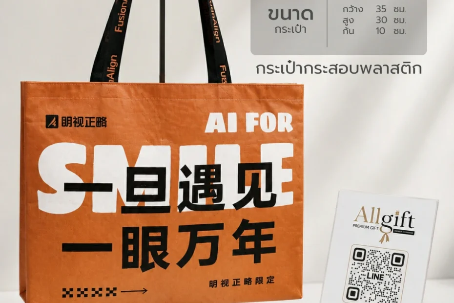 กระเป๋าผ้ากระสอบอิเกีย IKEA รับผลิตพร้อมสกรีนโลโก้ กระเป๋าพรีเมี่ยม ของแจกบริษัท และกระเป๋าช้อปปิ้งรักษ์โลก
