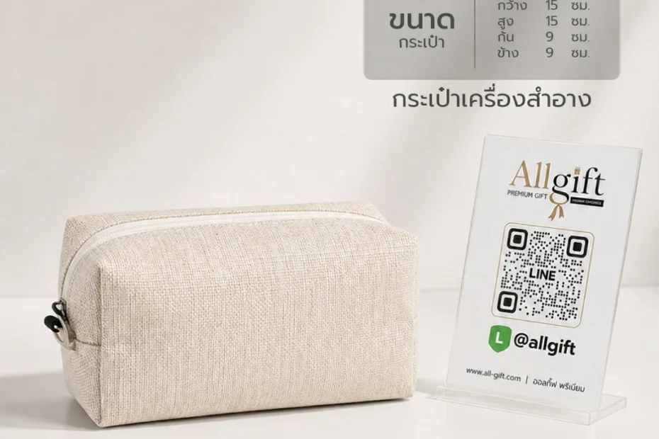 กระเป๋าเครื่องสำอาง รับผลิตพร้อมพิมพ์ลายตามแบบ