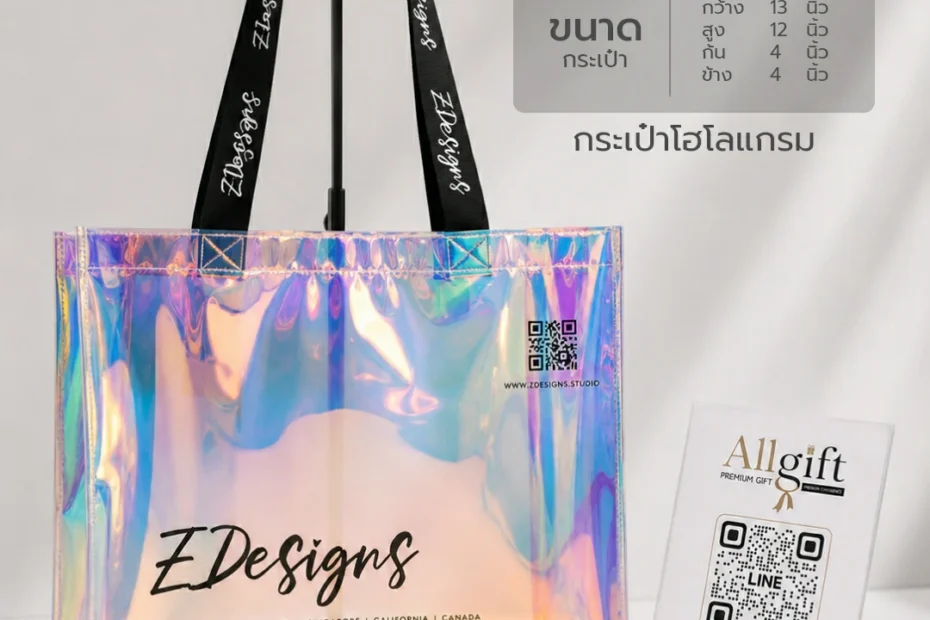 กระเป๋าโฮโลแกรมพร้อมสกรีนโลโก้ ของพรีเมี่ยมองค์กร